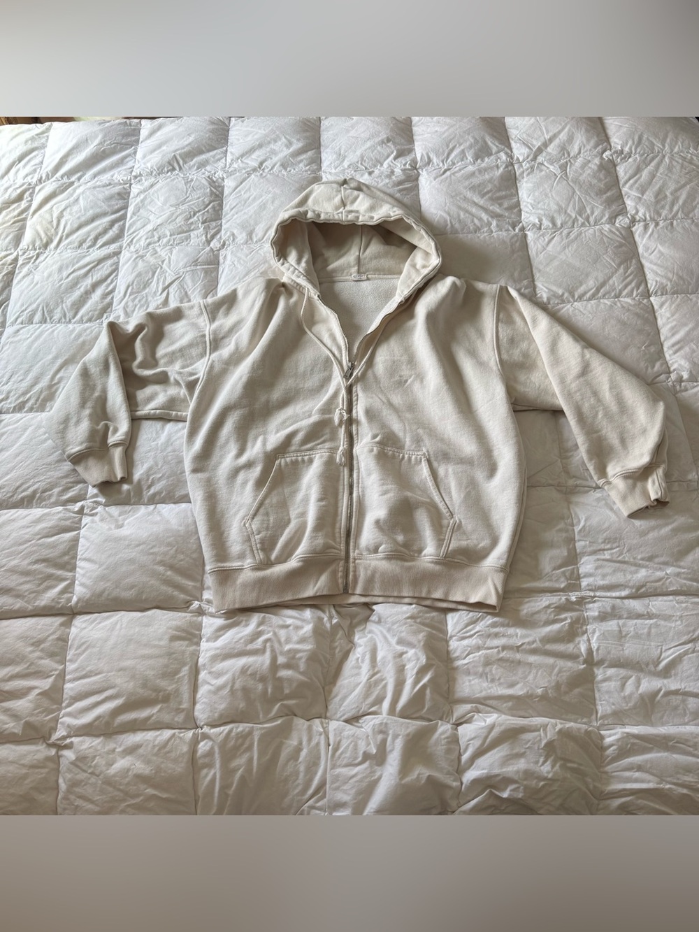 Brandy Melville 1984 Christy Zip Oversized Heavyweight Boyfriend Hoodie